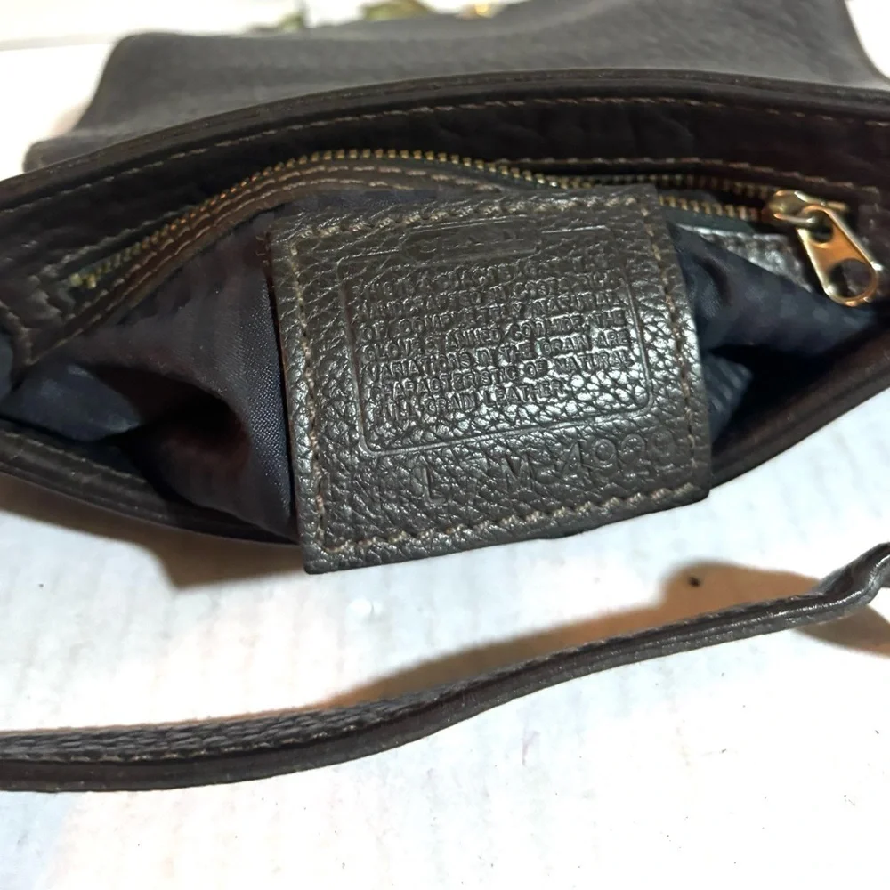 Coach vintage black leather crossbody handbag